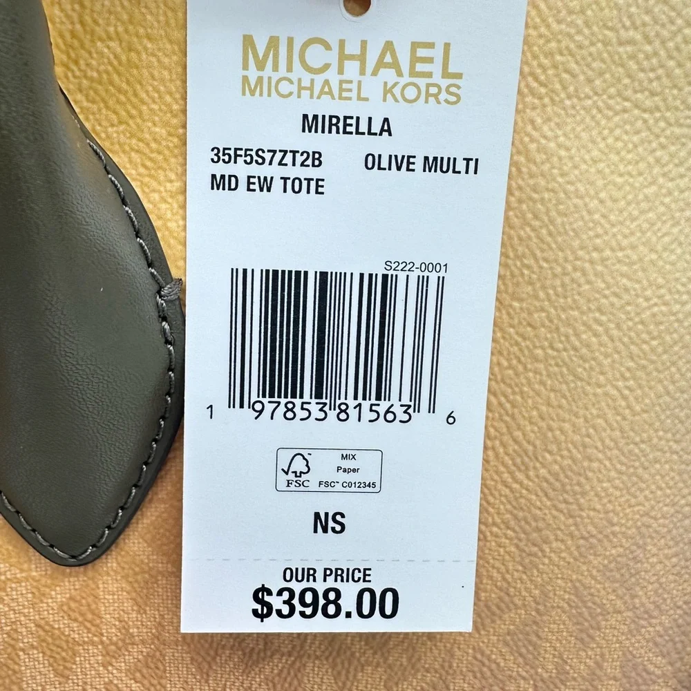MICHAEL KORS
Mirella Medium Ombré Signature Logo Tote Bag Olive Combo color - Picture 16 of 16